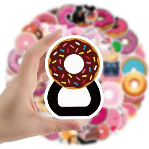 10/50PCS Cute Pink Donuts Animal Cartoon Stickers Aesthetics Laptop Phone Guitar Bottle Girl Graffiti Sticker Decal Kid Toy