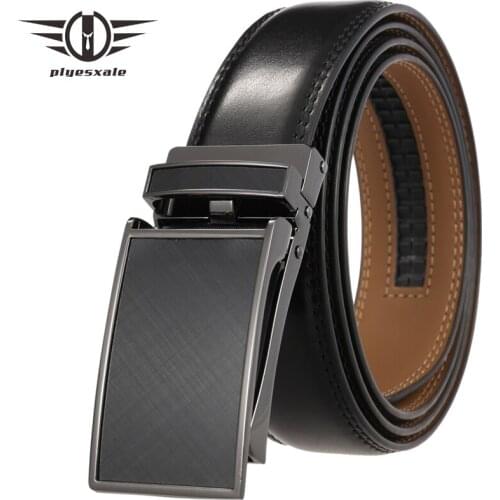 3.5cm Width Cow Genuine Leather Mens Belt Cowhide Strap Male Ratchet Automatic Buckle Belts For Men Brand Designer Belt B306