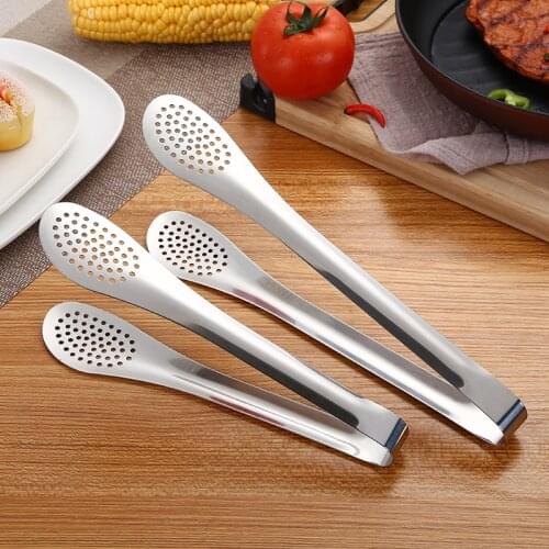 304 Stainless Steel Barbecue Tongs Kitchen Grilling Steak Clip Restaurant Food Tongs Kitchen Tongs Barbecue Tools