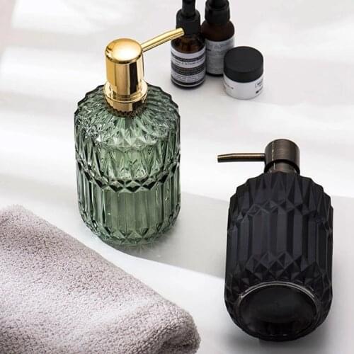 400Ml Soap Dispenser Chic Glass Refill Empty Bottle Home Hotel Bathroom Conditioner Hand Soap Shampoo Bottle