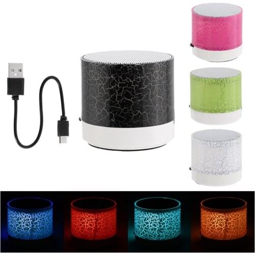 Mini Wireless Portable Bluetooth Speakers Crack LED USB Radio FM MP3 Stereo Sound Speaker For Computer Mobile Phone
