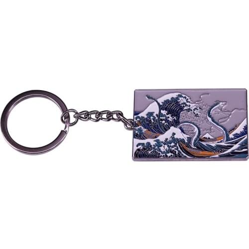 The Great Wave Of Kanagawa Keychain You fell the coming wave told me we'd be brave