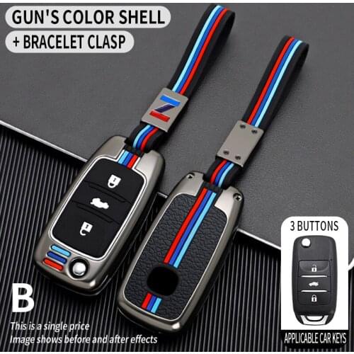 Zinc Alloy Car Key Cover Case for Changan Cs75 Cs55 Cs35 V7 V5 Cx70 CS95 CS15 Remote Folding Shell Protective Cover 3 Btn Filp