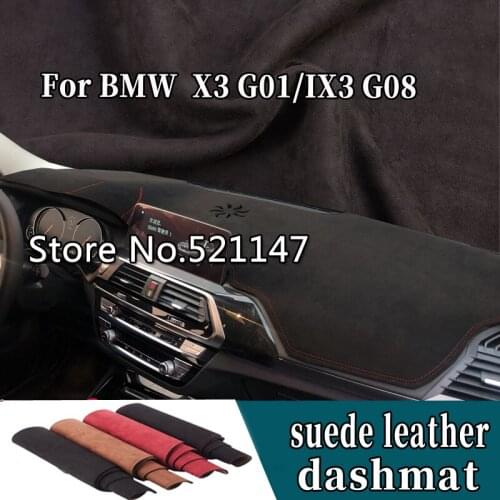 For BMW X3 G01/IX3 G08 2017 2018 2019 2020 2022 Suede Leather Dashmat Dashboard Cover Pad Dash Mat Carpet Nonslip Car-Styling