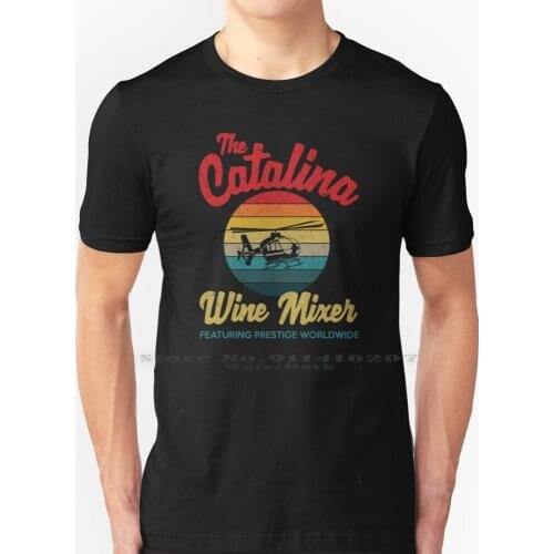 Catalina Wine Mixer - Vintage Retro Distressed T Shirt 100% Pure Cotton Step Brothers Will Ferrell Brothers Prestige Worldwide