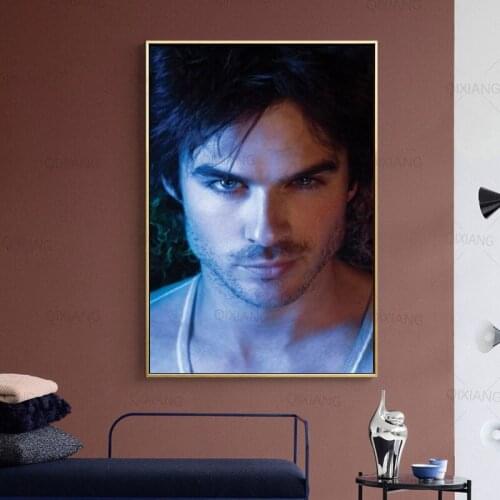 Ian Somerhalder Canvas Art Painting Wall Art Poster Living Room Home Decor Painting Hotel Apartment
