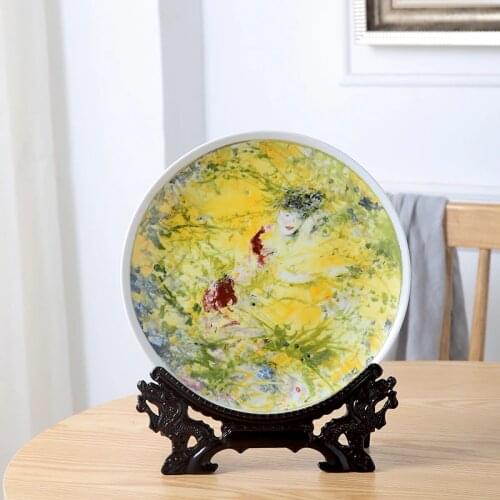 Hamlet Ophelia Ceramic Plate Jingdezhen Zhang Pings original hand-painted Porcelain Plate