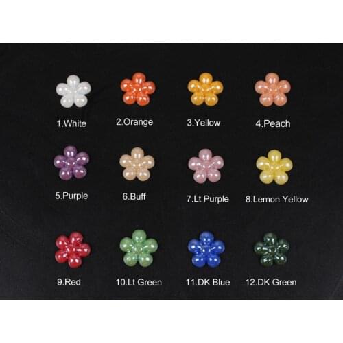 Ceramic beads half flower Nail art rhinestone DIY flat bottom pearl stone for apparel nail decoration decoration free shipping