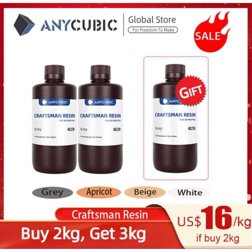 ANYCUBIC Craftsman Resin Suitable For SLA DLP Printers High Precision Low Odor For Jewelry Model 3d принтер печать смола
