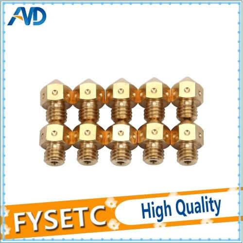 10pcs MK8 Brass Nozzles For 3D Printers Hotend MakerBot Filament Head J-head Extrusion Rerap Prusa i3 Extruder Top Quality