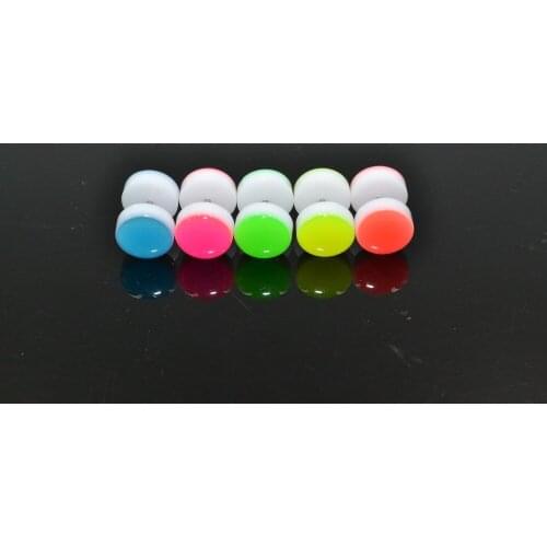 LOT50pcs Body Jewelry -Glow In Dark Luminous Fake Ear Plugs Illusion Cheater Tunnels 00G~10MM