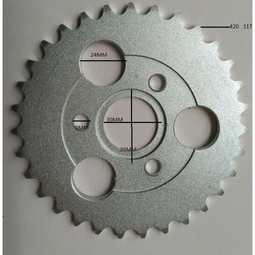 Motorcycle bike rear gear sprocket sprockets tandwiel 31 tooth FOR 420 chain pitbike for HONDA z50 z50r moto monkey bike Z 50 50