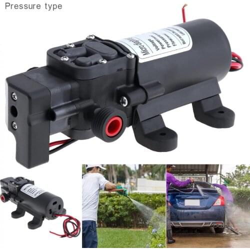 12V 60W Universal 5L/min Self-suction DC Intelligent Mini Diaphragm High Pressure Electric Car Wash Pump for Car / Home / Garden