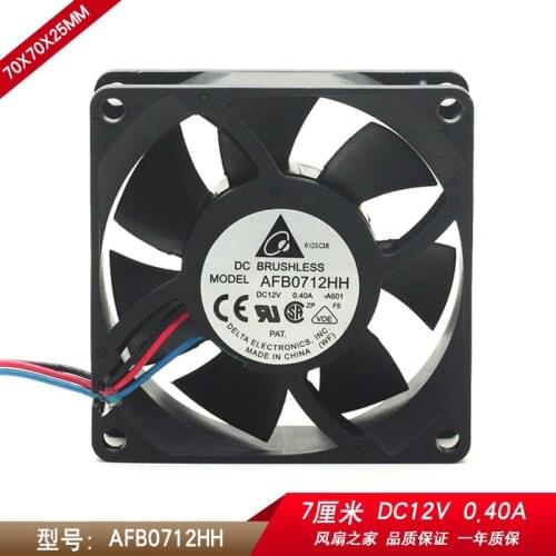 New original AFB0712HH 12V 0.4A 7025 7CM double ball CPU server chassis inverter cooling fan
