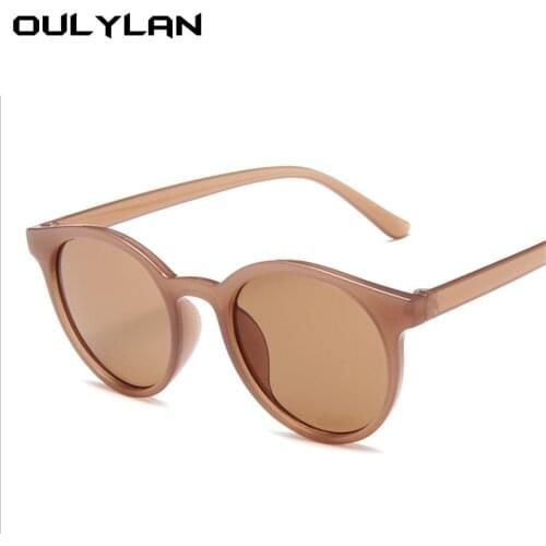 Oulylan Round Sunglasses Women Fashion Retro Brand Sun Glasses Simple Girls Goggles Ladies Shade Eyewear UV400