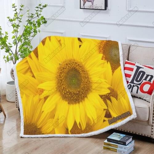 Sunflower Blanket Summer Thin Blankets Kids Adult Blankets For Beds Sofa Throw Blanket Outdoor Picnic Blankets Custom Blanket