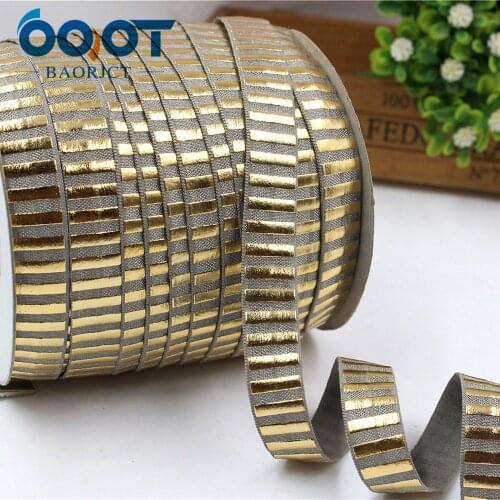 OOOT BAORJCT,1760839, 5/8'' 16MM Bronzing elasticity Ribbon , 10 yards DIY handmade hair accessories Material , free shipping