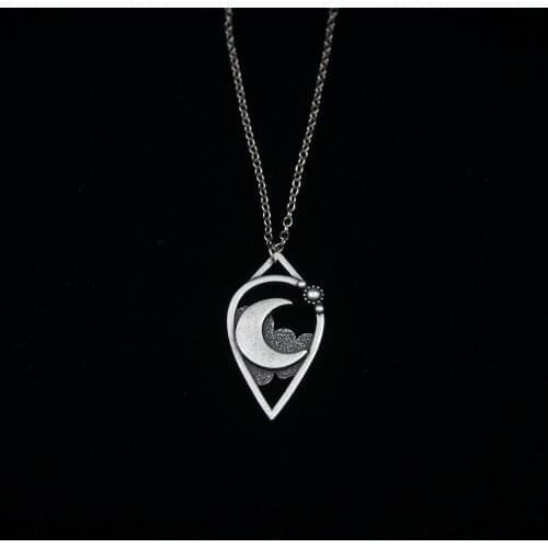 12pcs Delicate Night Moon Pendant Neckalce Moon Phase Necklacce For Women Jewelry