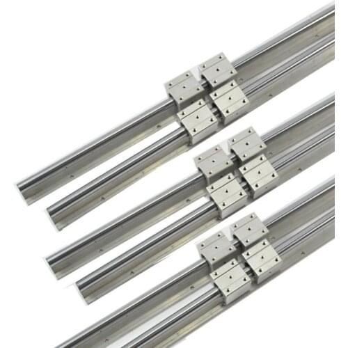 Support Linear Rail SBR16-300/700/1100mm total 6 Supported Rails+12 Blocks for CNC