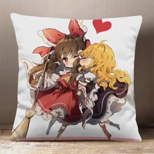 Anime Touhou Project Kirisame Marisa Hakurei Reimu Cartoon Dakimakura Peach Skin Pillow Bed Sofa Cushion Decor Xmas Gifts New