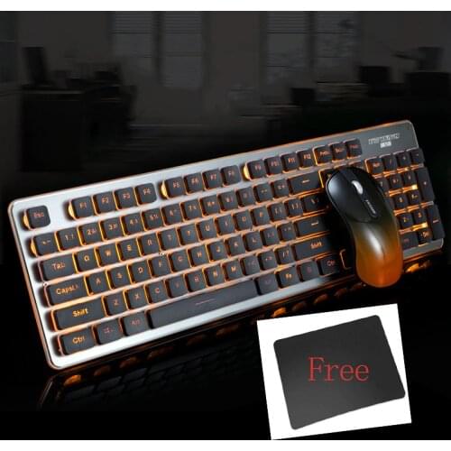 Jelly Comb RGB Backlit 2.4G Wirelss Keyboard Mouse Comb for Laptop PC Rechargerable Silent Wireless Keyboard Mouse Set for Gamer