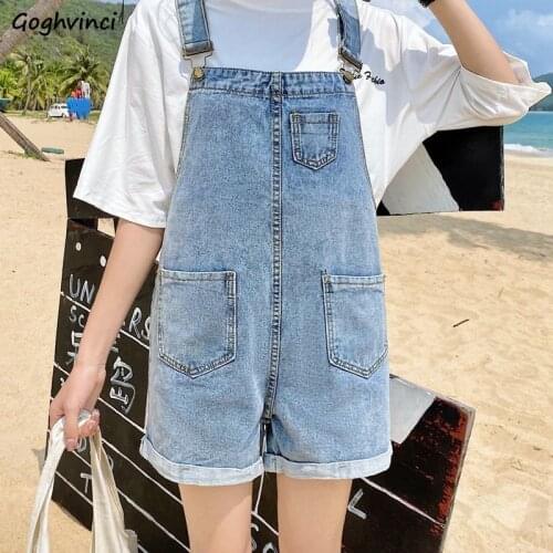 Denim Rompers Women Baggy Simple Loose Chic Plus Szie 4XL 5XL Retro Lovely Streetwear Korean Style All-match Trendy Leisure Cool