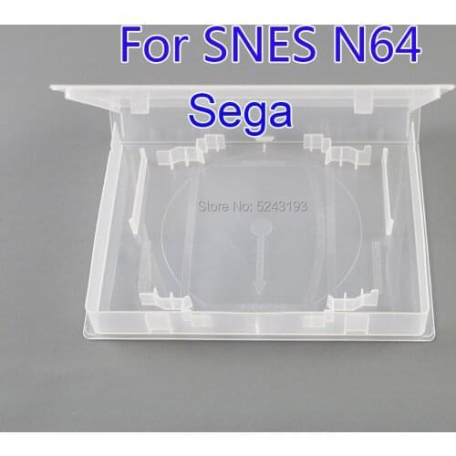 10pcs Top quality Protector Box CD DVD case cover for N64 SNES Game card Cartridge Storage box for Playstation Sega Genesis MD