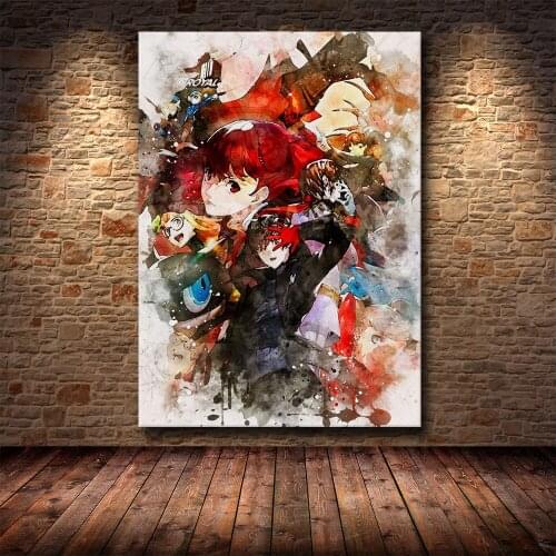 Persona 5 Posters And Print Wall Art Canvas Painting Famous Painting Art for Living Room Cuadros Decor frame