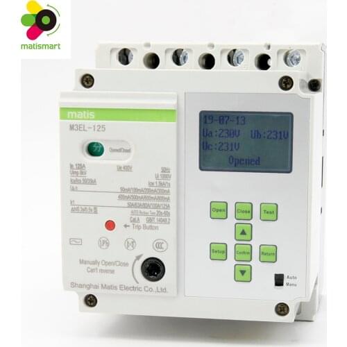 Matismart programmable control 125a 3 phase circuit breaker with rs485 control