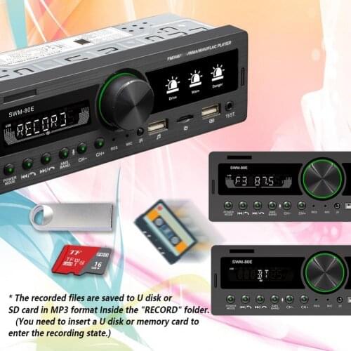 DC 12V Bluetooth Hands-free Car MP3 Player Dual USB FM AM RDS U disk/card reading AUX RCA Radio Player Autoradio Stereo Audio