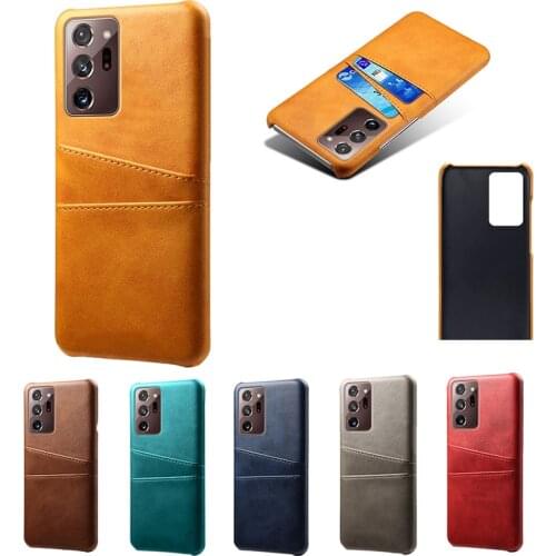 PU Leather Hard PC Card Holder case for Samsung Galaxy S21 S20 FE S10 lite plus Note 10 20 ultra A50 A70 A31 A41 A51 A71 case
