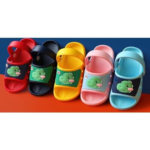 Baby Kids Sandals Slippers For Girls Boys Cute Caroon Lightweight Indoor Home Slides Soft Sole Children Toddler Summer Shoes