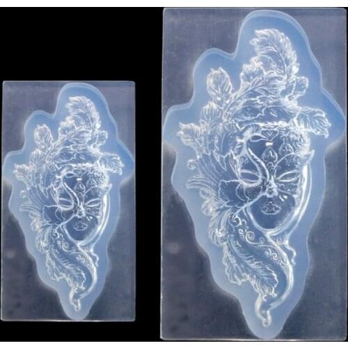 DIY A Dancer In A Mask Epoxy Resin Casting Mold Fairy Goddess Dancing Girl Charm Pendant Silicone Resin Mold Craft Tools