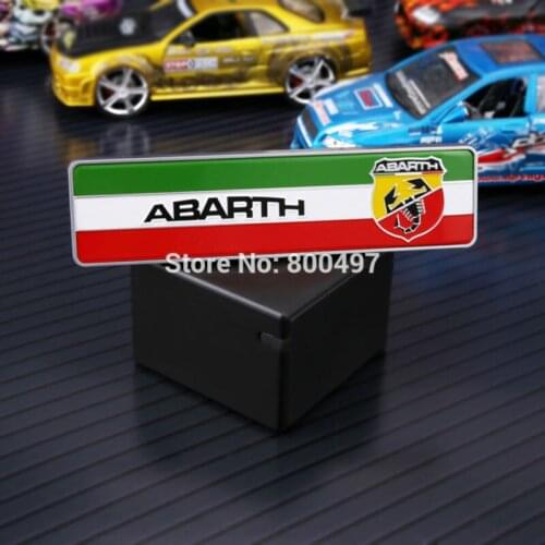 Newest 3D Car Trunk ABS Badge Emblem For Abarth Sticker Accessories Adhesive Motocross Logo Car Styling Badge Decal