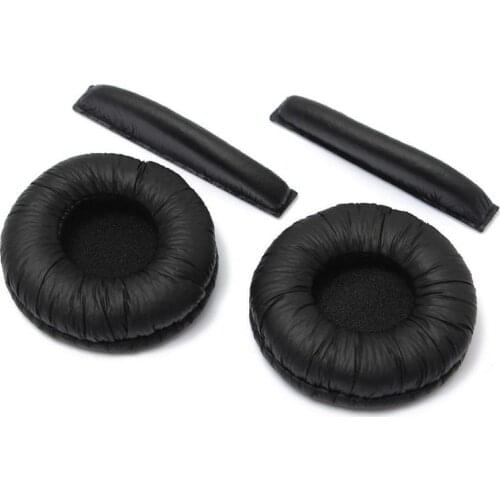 Mayitr Black Comfortable Replacement Ear Pads With 2pcs Headband Cushions For Senn heiser PX100 PX200 Headphone