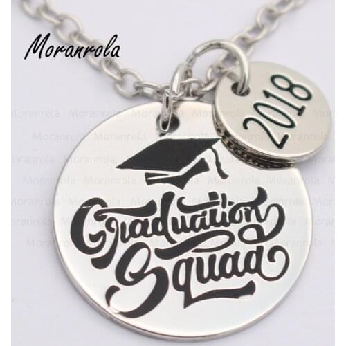 New arried "graduation squad "Copper necklace &Keychain,charm,Teacher Graduation Gift graduation cap 2018, graduation jewelry