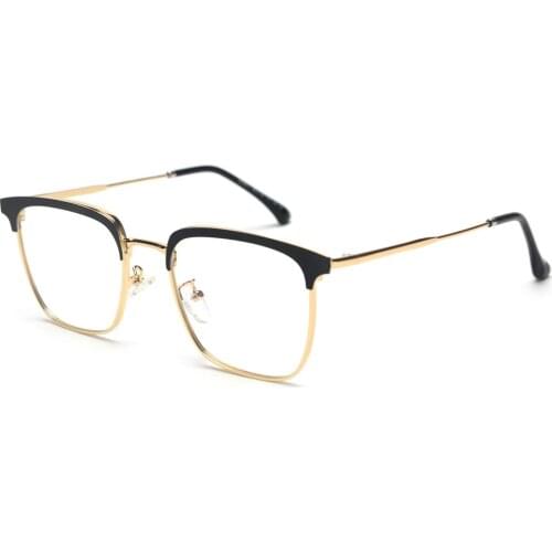 Veshion Man Metal Optical Glasses Frame for Men Gold Silver Black Clear Lens Square Eyeglasses Women High Quality 2021