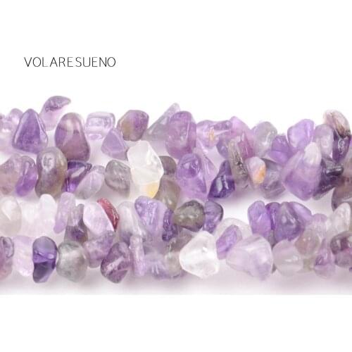 Irregular Amethysts Stone Freeform Chip Gravel Natural Loose Beads 16” Pick 3-5-8-12m Spacer Beads For Bracelet Jewelry Making