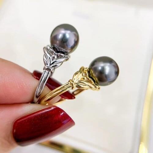 New Trendy 925 Sterling Silver Adjustable Finger Ring Base Settings Findings Jewelry Parts Fittings Accessories for Beads