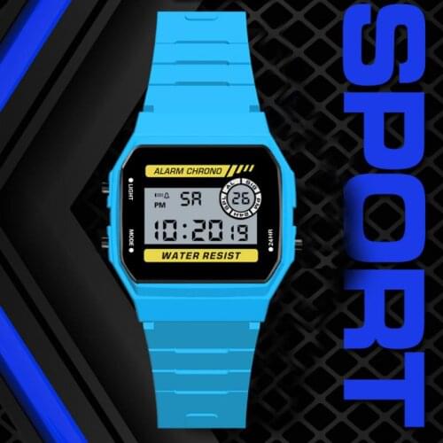 New Silicone Rubber Strap Retro Digital Watch Military Sports Boys Girls Fashion Clock Watches