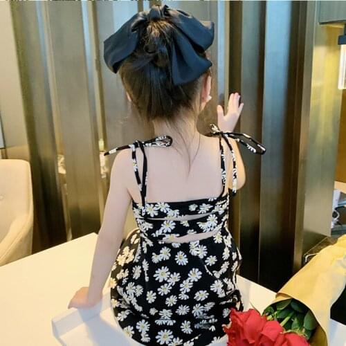Baby Girls Clothes Summer Chiffon Dress Sleeveless Newborn Infant Dresses Floral Sling Dress Toddler Dresses For Baby Girls