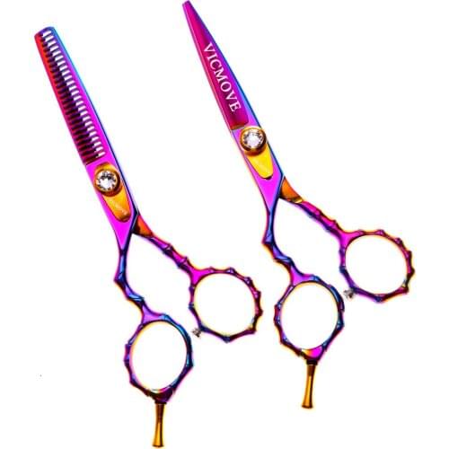 Left Hand 5.5'' Hairdressing Scissors Cutting Scissors Thinning Scissors Haircut Scissors Professional Hair Shears