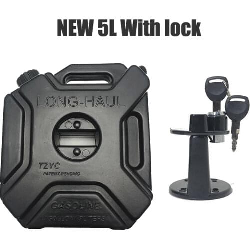 5L With lock Portable Jerry Can Gas Fuel Tank Plastic Petrol Car Gokart Spare Container Gasoline Petrol Tanks Canister Motorcycl