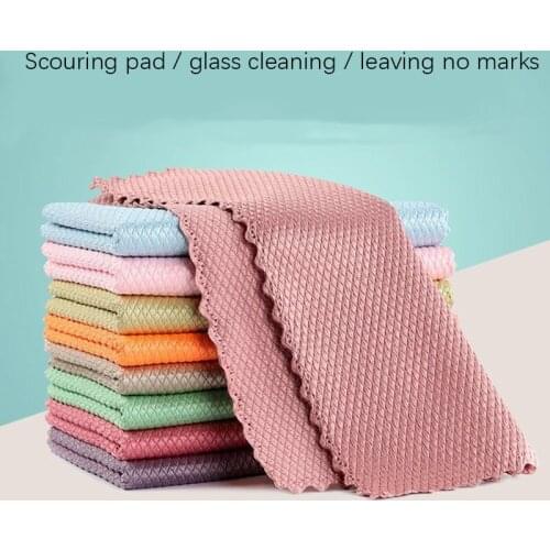 Glass cleaning household cleaning cloth with fish scale wet towel Cleaning cloth/dishcloth/dishcloth