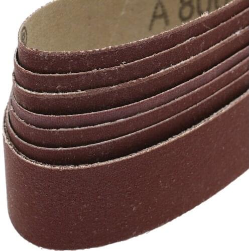 10Pcs 1'' X 30'' 760 X 25mm 800 Grit Sanding Belts Strip Oxide Paper Abrasive