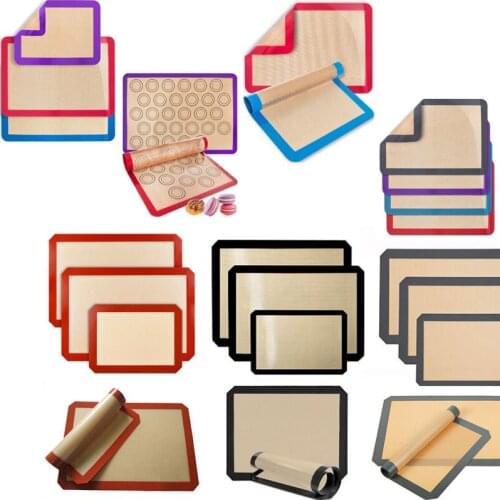 Macaron Non-Stick Silicone Baking Mat Rolling Dough Mat Cake Pastry Dessert Oven Liner Baking Tools 48x29.5cm 30x21cm