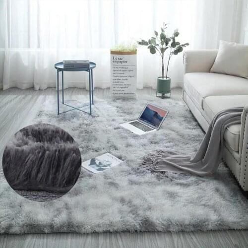 Thick Plush Carpet for Living Room Fluffy Rug Bed Room Carpets Anti-slip Floor Soft Rugs Tie Dyeing Carpets Kids Room Mat LDT01