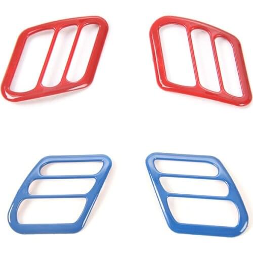 MOPAI ABS Interior Dash Board Left & Right Air Outlet Vent Trim Decoration Stickers For Jeep Wrangler TJ 1997-2006 Car Styling