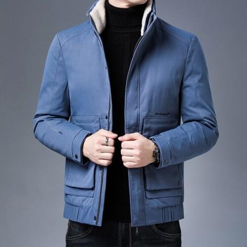 Top Grade Brand Parka 2021 Winter New Mens Casual Fashion Down Jacket Thick Warm Windbreaker with Fur Coats Mens Clothes