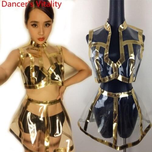 Western Bar Nightclub New Stage Wear Sexy DJ Female Singer DS Photography Clothes Perspective Performance Costume Pole Jazz Danc